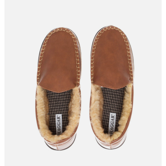 HAGGAR Men Smooth Venitian Slippers Tan Size M - Picture 5 of 5